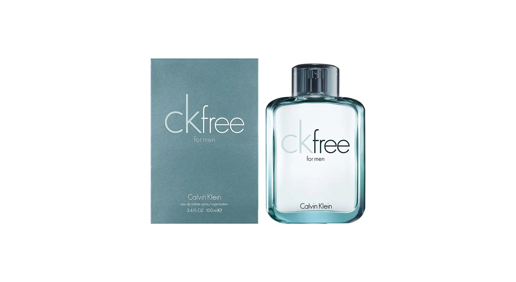 Calvin Klein CK Free for Men eau de toilette med parfymeflaske og eske på hvit bakgrunn