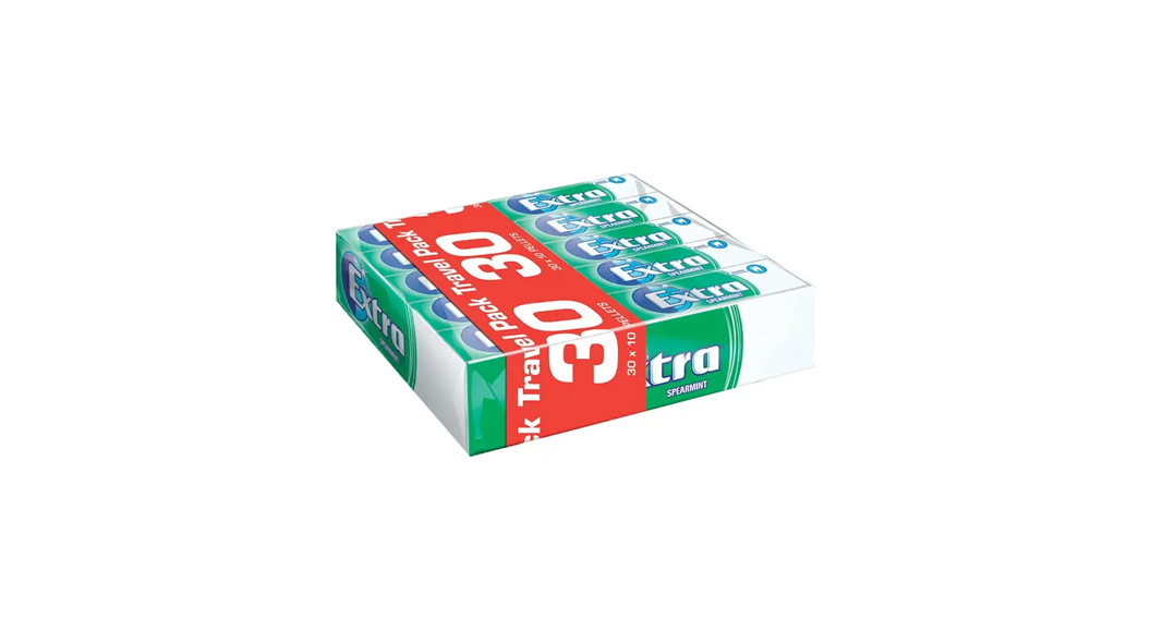 Pakke med Extra tyggegummi Spearmint, 30 stk i travel pack